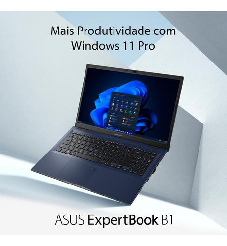 Notebook ASUS ExpertBook B1502CBA Intel Core i5 1235U 8GB Ram 512GB SSD Windows 11 Pro Tela 15,6" FHD Black - BQ2862X