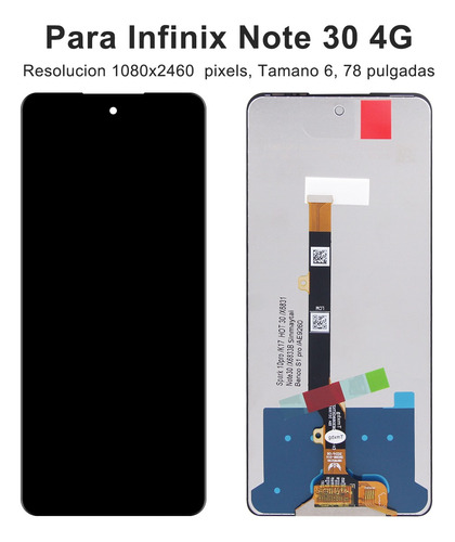 Pantalla Para Infinix Note 30 4g5g/pova5/spark 10 Pro/hot 30