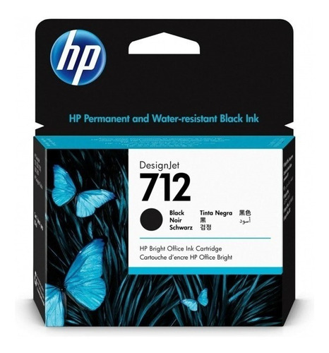 Tinta Hp 712 80 Ml Negra Original (3ed71a)