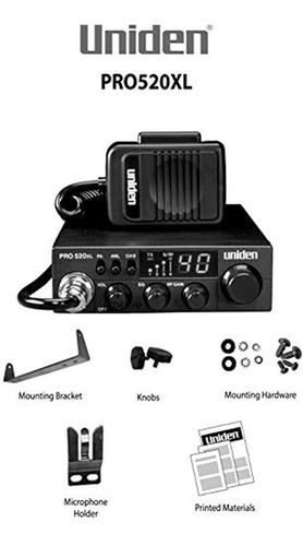 Imagen 3 de 5 de Uniden Radio Cb De 40 Canales Pro520xl