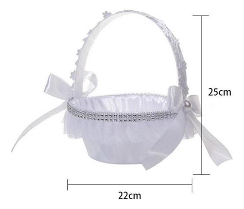 Cesta Romántica Para Niña De Las Flores Con Asa, Pequeño