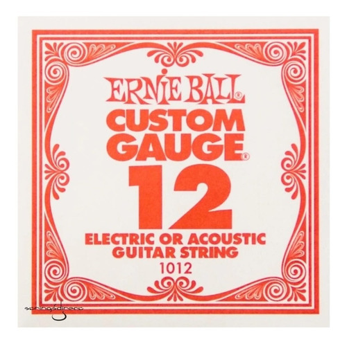 Corda Avulsa Ernie Ball 0.12 Custom Gauge Usa 1012 - 2 Unid