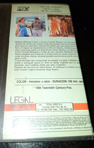Echale La Culpa A Río - Vhs 20th Century Fox 1984 (Usado)