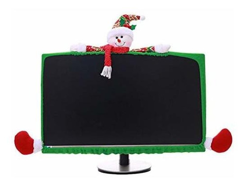 Cubierta De Monitor De Computadora De Navidad, Decoraciones 