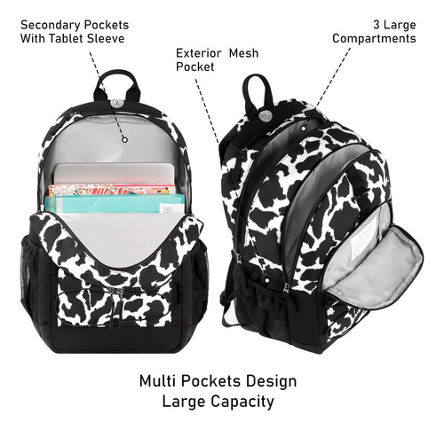 Mochila De Viaje Chica Adolescente, Grande, 45 Cm Negro