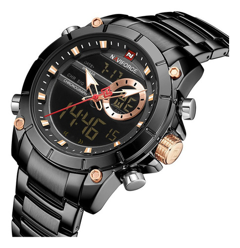 Reloj Hombre Negocios Lujo Naviforce Fechador Cronógrafo