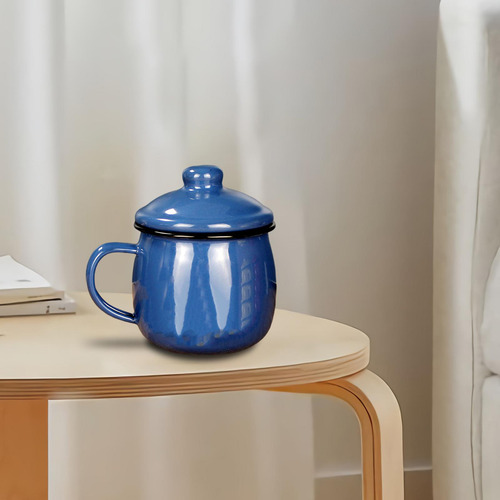 Taza De Esmalte De 380 Ml Con Asa, Taza De Té Para