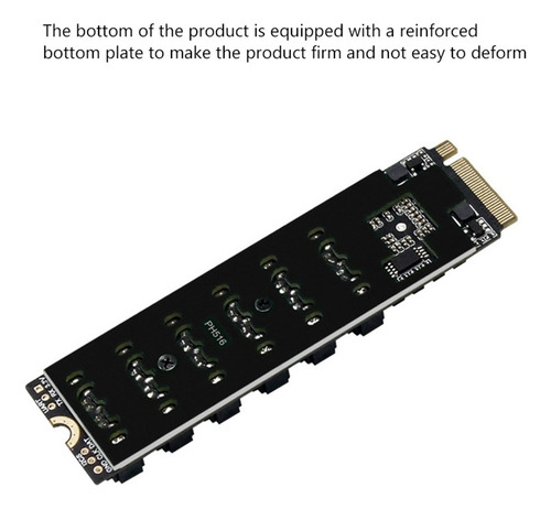 Placa De Expansão M.2 Nvme Para Sata3.0 Pcie Para 6gpbs