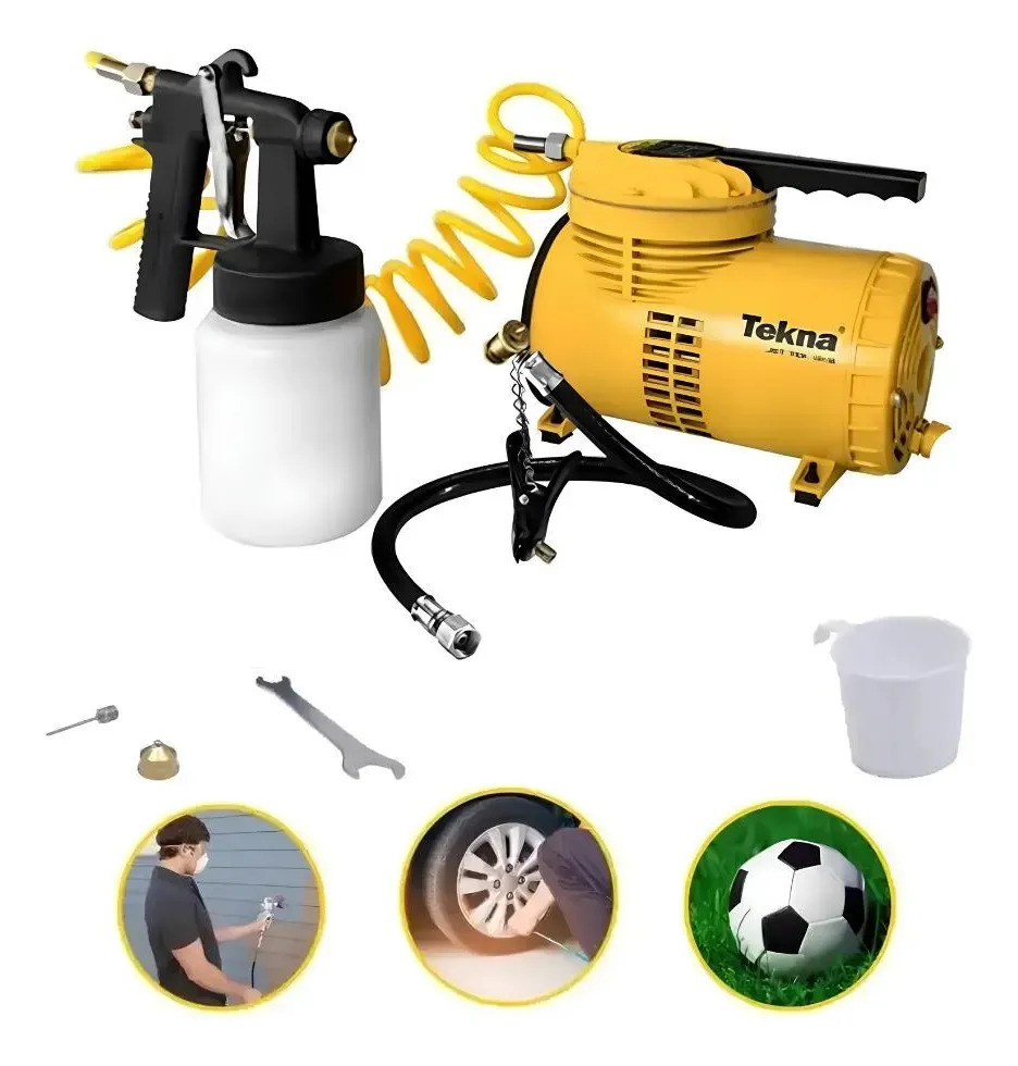 Compressor Ar Direto Com Kit Cd12151bk Tekna Cor Amarelo Frequência 60 Hz