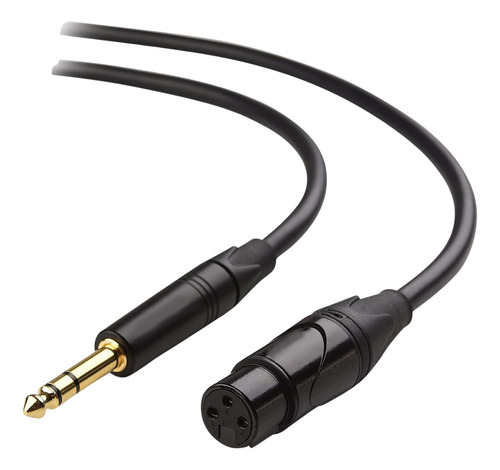 Cabo P10 Stereo Xlr Femea 3 Metros Cobre Ofc Kit 2 Un