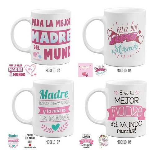 Imagen 4 de 7 de Taza Día De Madres Regalo Para Mamá Diferentes Diseños