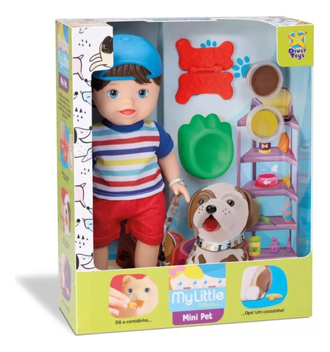 Muñeco Bebote Mi Mascota Perrito Come Hace Popo - Diver Toys