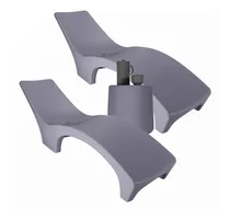 Comprar Combo 2 Reposeras Camastro Plásticas Amalfi modelo Essential para Pileta Aptas Solarium Humedo con Mesa de Regalo Color Gris grafito