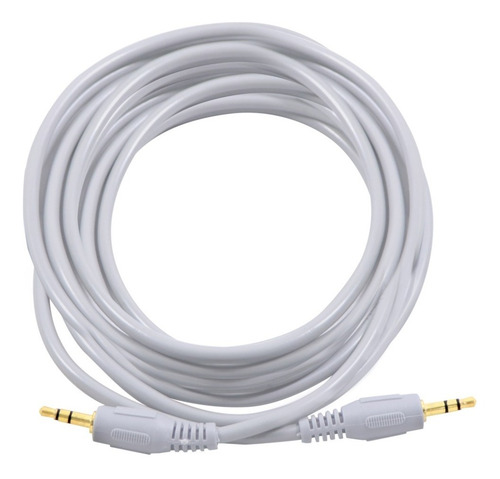 Imagen 1 de 3 de Cable De Audio 3.5mm A 3.5mm Auxiliar 5 Metros Uso Rudo Aux