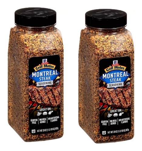 Pack 2 Sazonadores Mccormick Grill Mates Montreal Steak 822g