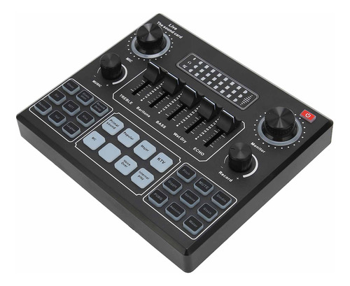 Mezclador De Audio Estéreo Con Tarjeta De Sonido Bluetooth V