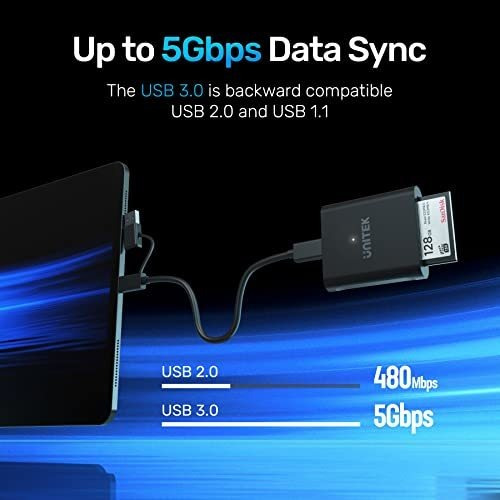 Imagen 4 de 7 de Cfast Card Reader, Unitek Usb 3.0 Usb C Cfast 2.0 Card Reade