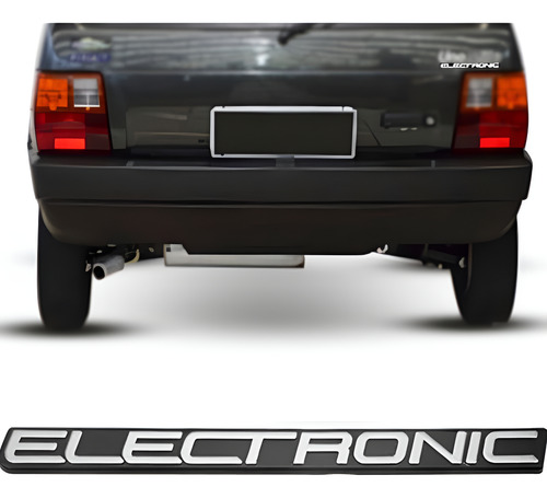 Emblema Eletronic Cinza Fiat Uno