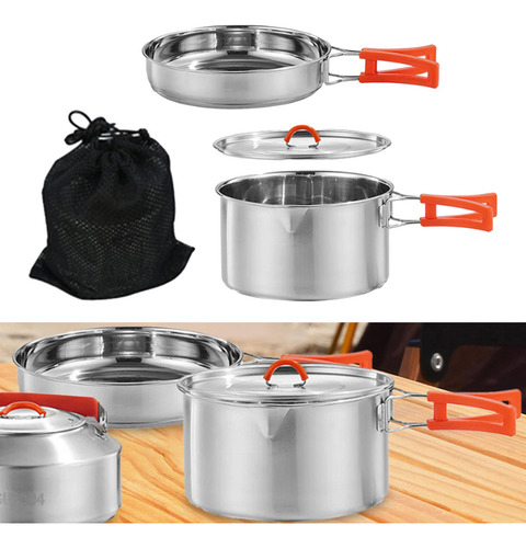 Utensilios De Cocina Para Acampar Con Bolsa De Transporte De