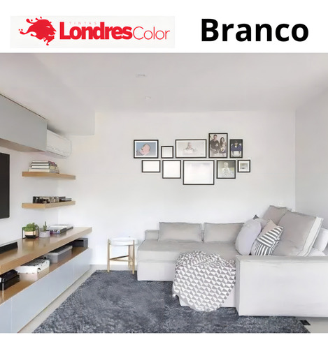 Pintura acrílica Londrescolor Premium Super Prot Matte, 900 ml, color blanco, acabado mate