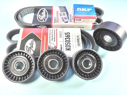 Imagen 4 de 12 de Kit Poly V Correas/4 Poleas Altern Rod Skf Vw Vento 2.0/2.5