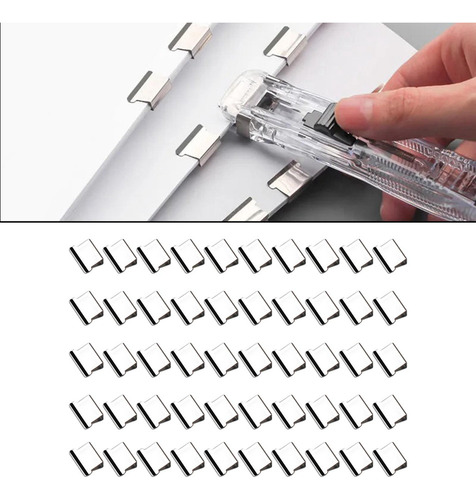 6 Grapadora De Abrazadera De Mano Clip De Papel Reutilizable