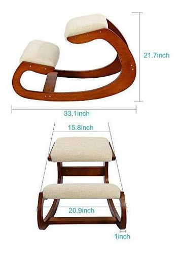 Imagen 5 de 7 de Silla Ergonómica De Rodillas Para La Postura Erguida - Mece