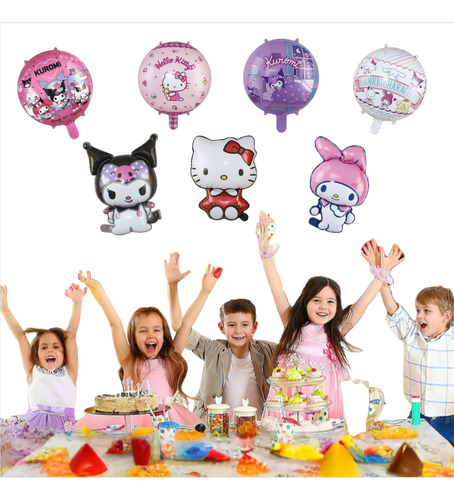 Globos Metálicos Sanrio Fiesta Cumpleaños Decoraciones 7pcs Lunares