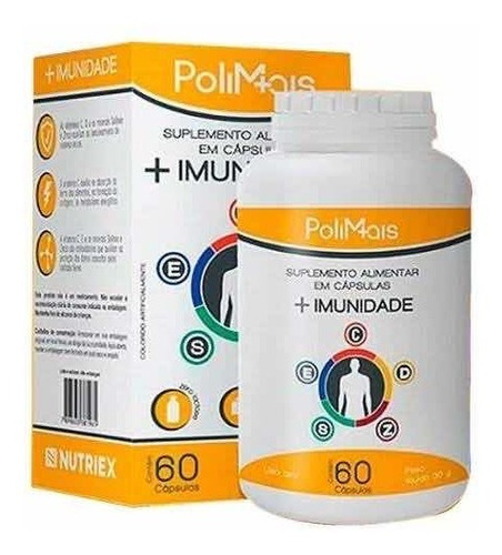 Polimais + Imunidade Vitaminas Cdzse C/60 Cápsulas Nutriex