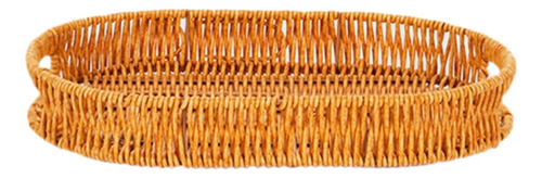 Cesta De Pan De Ratán De Imitación, Bandeja Para 30x20x4cm
