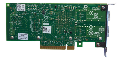 Placa De Rede Dell 0942v6: 2x Sfp+ 10gb, Perfil Alto