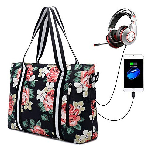 Bolsa De Mano Computadora Portátil Mujeres 17 3 Rfid W...