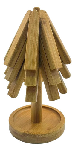 Salvamanteles De Madera De Bambú, Juego De Salvamanteles En