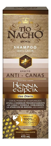 Tío Nacho Shampoo Anti Canas Henna Egipcia Anti Caída 415ml