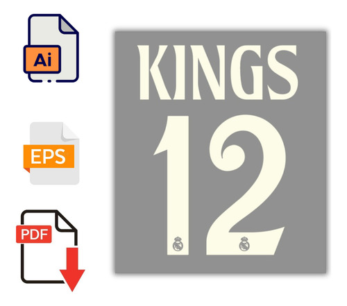 Tipografía Real Madrid Font Vector 24/25