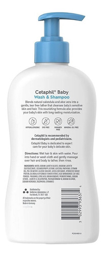 Cetaphil Baby Wash Shampoo Y Jabon Liquido Para Bebe 399ml