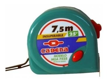 Imagen 3 de 4 de 12pz Flexómetro Cadena 7.5 Mts Cinta Ancha Mga7525