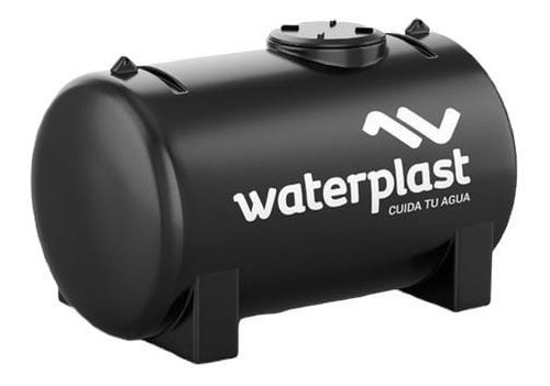 Tanque De Agua Horizontal 1000 Lt Waterplast Reforzado Color Negro