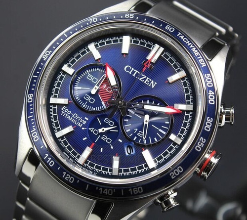 Reloj Hombre Citizen Ca4490-85l Crono Eco Agente Ofi M Color de la malla Plateado Color del bisel Plata Color del fondo Azul
