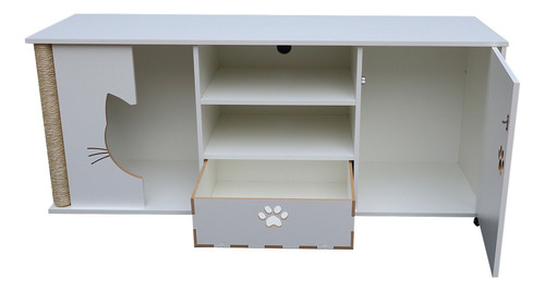 Rack Para Tv Com Cama Pet Arranhador Para Gato - Garfield