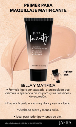 Primer Para Maquillaje Matificante Jafra + Envio Inmediato | MercadoLibre