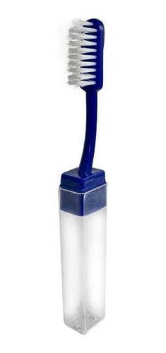 Cepillo D Dientes Azul Y Pasta Dental Para Viaje En Blister
