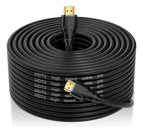 Cable Hdmi 2.0 Kanmis, 4k Alta Velocidad, De 26 M
