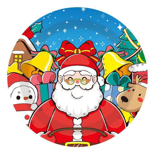 Vajilla Desechable Para Fiesta De Navidad Para 20 Personas.