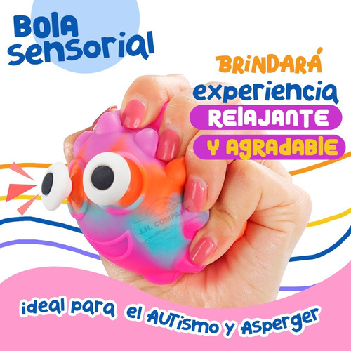 Imagen 6 de 10 de Set 2 Pcs Squishy Luz Led Eyepop Apachurrar Juguete Ptq-063
