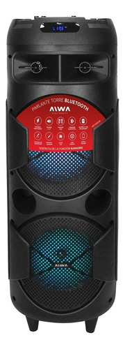 Torre De Sonido Aiwa Con Bluetooth De 100/240v Aw-t600d-sn Color Negro