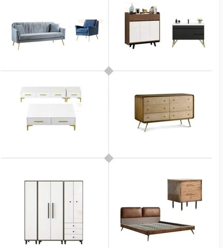 Imagen 4 de 9 de Pack 4 Patas Metálicas Cónica Inclinada Altura 25cm Muebles