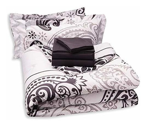 Juego De Edredon Chic Home Olivia De 20 Piezas Con Cama Rev