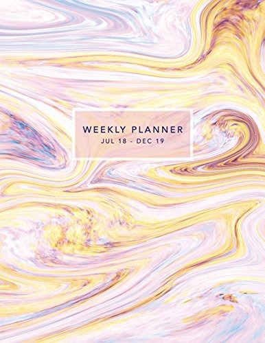 Weekly Planner Jul 18  Dec 19 Marble 20182019 Planner | 18mo