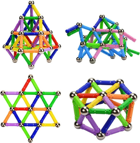 Bloques Magnéticos Fichas Armar Construir Educativo 3d